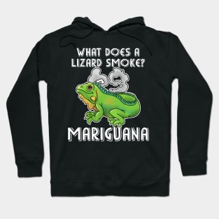 Lizard Smoke Mariguana Green Iguana bearded dragon Hoodie